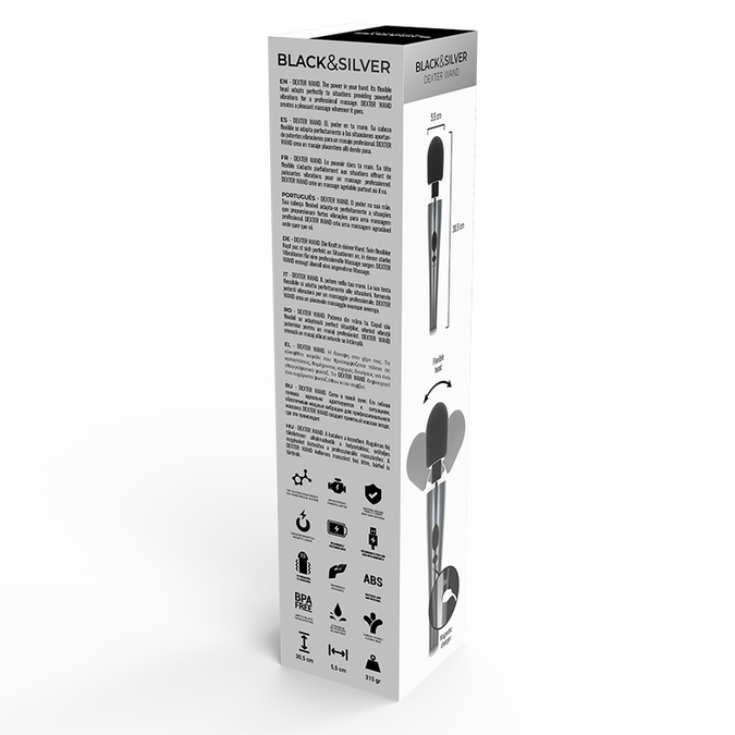 Zwart & zilver - DEXTER MASSAGEWAND