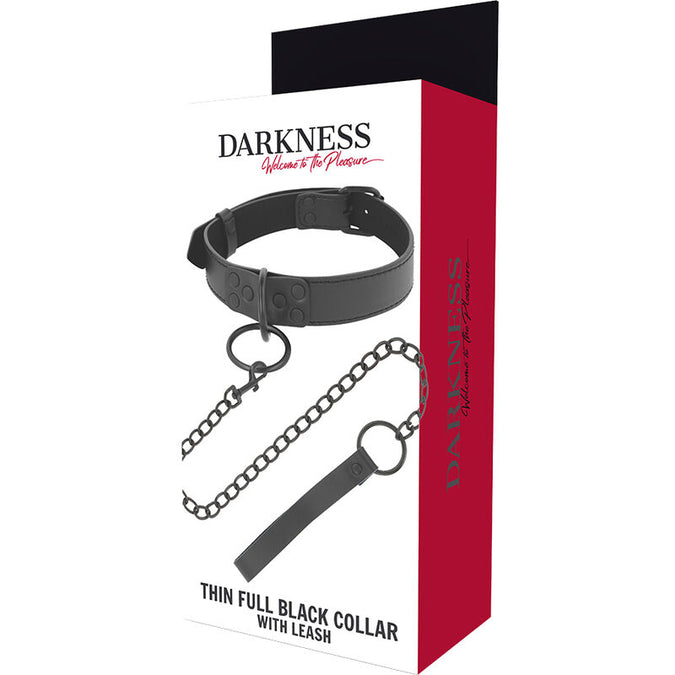 DARKNESS - ZWARTE KETTING MET SCHAKELARMBAND