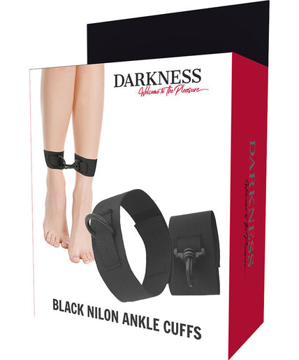 DARKNESS - BLACK NYLON ANKLE CUFFS DARKNESS - BLACK NYLON ANKLE CUFFS