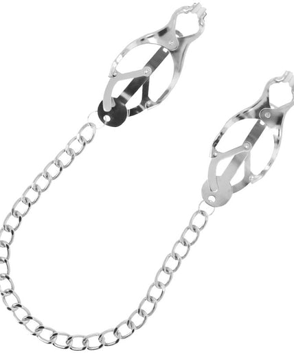DARKNESS - METAL NIPPLE CLAMP WITH CHAIN DARKNESS - METAL NIPPLE CLAMP WITH CHAIN
