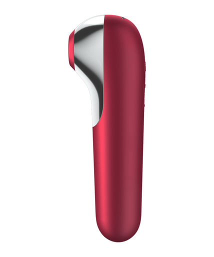 SATISFYER - DUAL LOVE VIBRATOR AND SUCTIONER WITH PULSED AIR RED SATISFYER - DUAL LOVE VIBRATOR AND SUCTIONER WITH PULSED AIR RED
