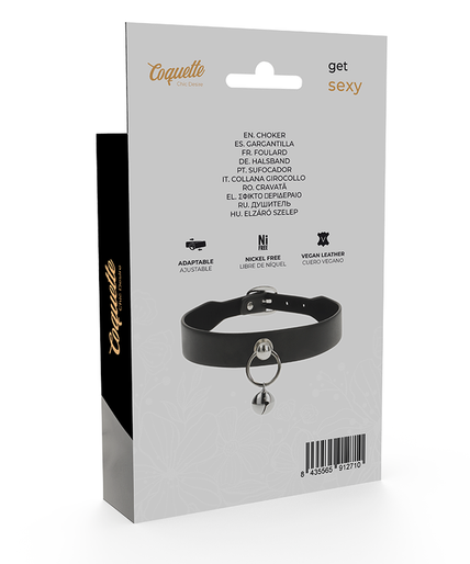 COQUETTE CHIC DESIRE - VEGAN LEATHER NECKLACE WOMAN ACCESSORY RATTLE/HOOP COQUETTE CHIC DESIRE - VEGAN LEATHER NECKLACE WOMAN ACCESSORY RATTLE/HOOP
