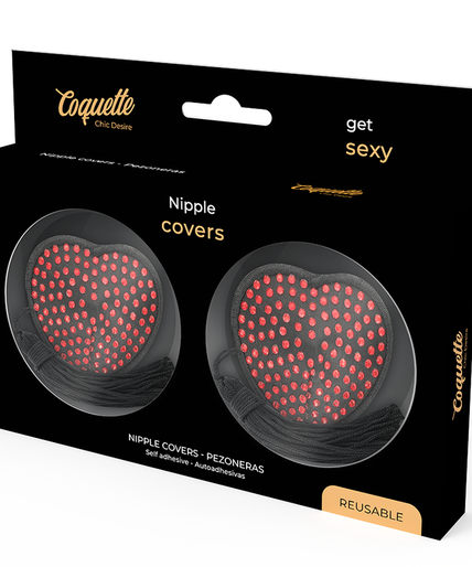 COQUETTE CHIC DESIRE - NIPPLE COVERS HART ZWART / ROOD COQUETTE CHIC DESIRE - NIPPLE COVERS HART ZWART / ROOD