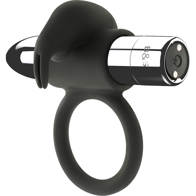 Black&silver – Burton Wiederaufladbarer Ring 10 Vibrationsmodi