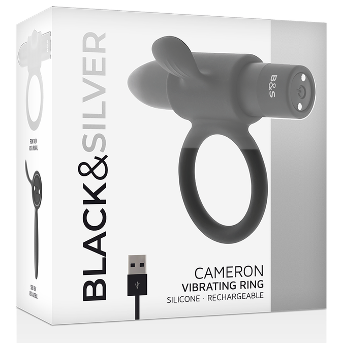 Black&silver – Cameron Schwarzer Wiederaufladbarer Ring