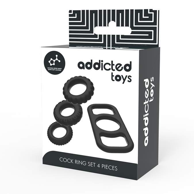 ADDICTED TOYS - COCK RING SET 4 DELEN