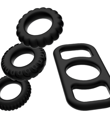 ADDICTED TOYS - COCK RING SET 4 PIECES ADDICTED TOYS - COCK RING SET 4 PIECES