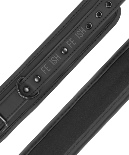 FETISH SUBMISSIVE - VEGAN LEATHER HANDCUFFS WITH NOPRENE LINING FETISH SUBMISSIVE - VEGAN LEATHER HANDCUFFS WITH NOPRENE LINING