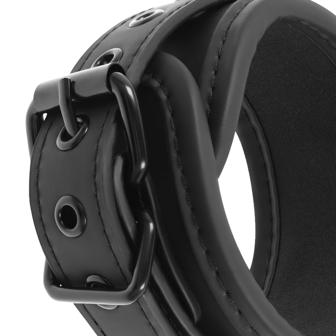 Fetish Submissive – Vegan Leather Ankle Cuffs with Noprene Lining