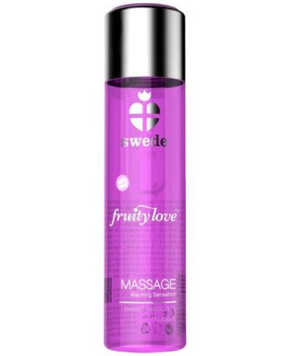 SWEDE - FRUITY LOVE WARMING EFFECT MASSAGE OIL PINK RASPBERRY AND RHUBARB 60 ML SWEDE - FRUITY LOVE WARMING EFFECT MASSAGE OIL PINK RASPBERRY AND RHUBARB 60 ML