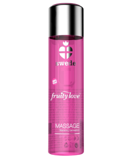 SWEDE - FRUITY LOVE WARMING EFFECT MASSAGE OIL PINK RASPBERRY AND RHUBARB 120 ML SWEDE - FRUITY LOVE WARMING EFFECT MASSAGE OIL PINK RASPBERRY AND RHUBARB 120 ML