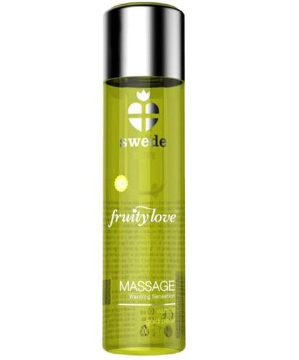 SWEDE - FRUITY LOVE WARMING EFFECT MASSAGE OIL VANILLA AND GOLD PEAR 60 ML. SWEDE - FRUITY LOVE WARMING EFFECT MASSAGE OIL VANILLA AND GOLD PEAR 60 ML.