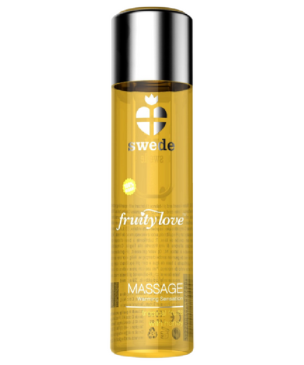 SWEDE - FRUITY LOVE WARMING EFFECT MASSAGE OIL TROPICAL FRUITY WITH HONEY 120 ML. SWEDE - FRUITY LOVE WARMING EFFECT MASSAGE OIL TROPICAL FRUITY WITH HONEY 120 ML.