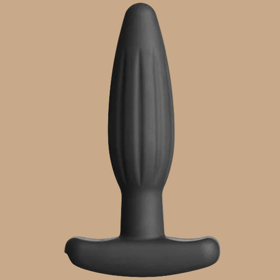 ELECTRASTIM - SILICONEN ZWARTE ROCKER BUTTPLUG KLEIN