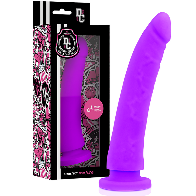 DELTA CLUB - SPEELGOED LILA DILDO MEDISCHE SILICONE 17 CM -O- 3 CM