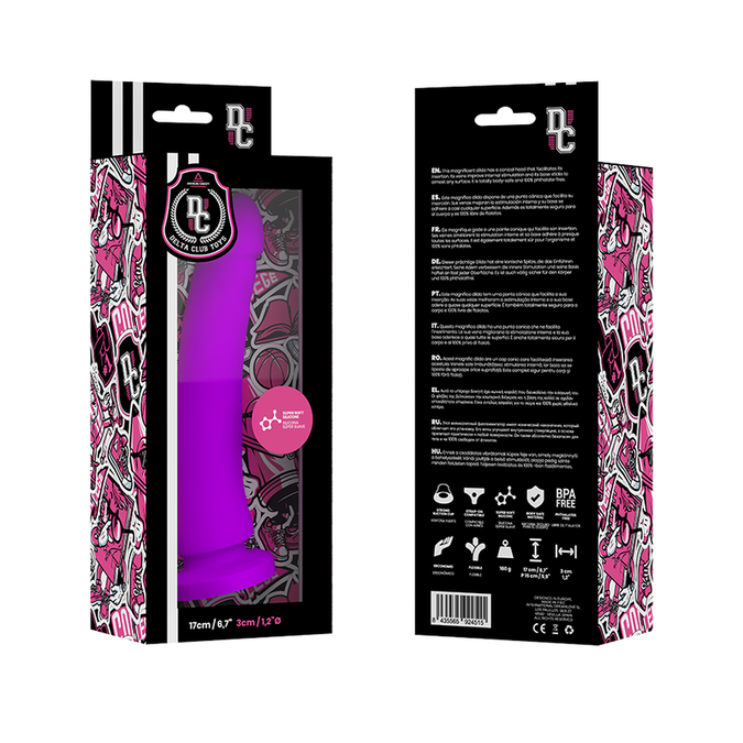 DELTA CLUB - SPEELGOED LILA DILDO MEDISCHE SILICONE 17 CM -O- 3 CM