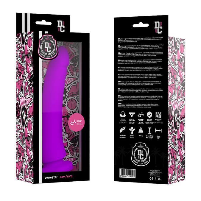 Pleasurements – Delta Club – G-Spot Dildo Medisch Siliconen 20 Cm Ø 4 Cm | Lila