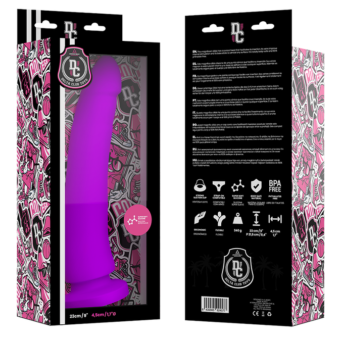 DELTA CLUB - SPEELGOED LILA DILDO MEDISCHE SILICONE 23 CM -O- 4,5 CM