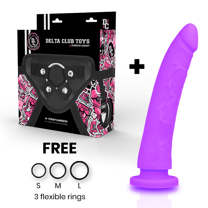 Delta Club – Toys Arnes + Dong Purple Silicone 20 Cm – O – 4 Cm