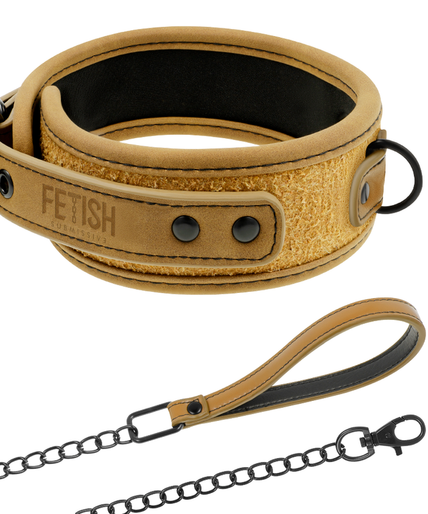 FETISH SUBMISSIVE ORIGEN - NEOPRENE LINED NECKLACE WITH CHAIN FETISH SUBMISSIVE ORIGEN - NEOPRENE LINED NECKLACE WITH CHAIN