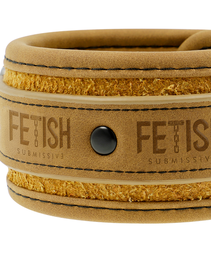 FETISH SUBMISSIVE ORIGEN - VEGAN LEATHER HANDCUFFS WITH NEOPRENE LINING FETISH SUBMISSIVE ORIGEN - VEGAN LEATHER HANDCUFFS WITH NEOPRENE LINING