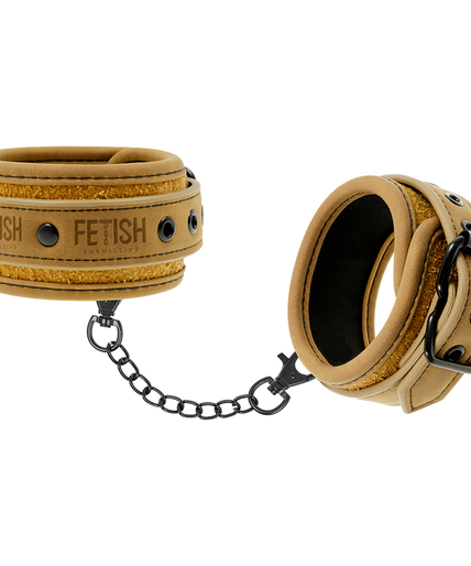 FETISH SUBMISSIVE ORIGEN - VEGAN LEATHER ANKLE CUFFS WITH NEOPRENE LINING FETISH SUBMISSIVE ORIGEN - VEGAN LEATHER ANKLE CUFFS WITH NEOPRENE LINING