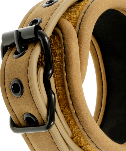 FETISH SUBMISSIVE ORIGEN - VEGAN LEATHER ANKLE CUFFS WITH NEOPRENE LINING FETISH SUBMISSIVE ORIGEN - VEGAN LEATHER ANKLE CUFFS WITH NEOPRENE LINING