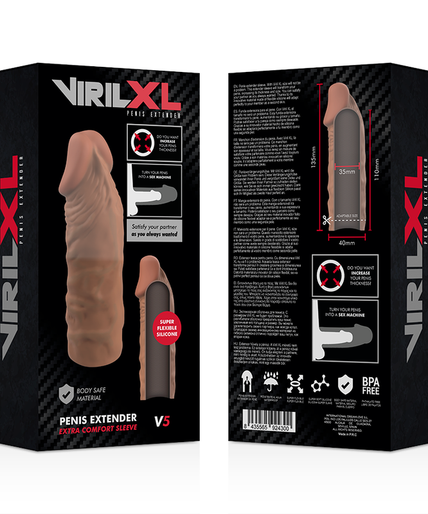VIRILXL - LIQUID SILICONE V5 BROWN PENIS EXTENSION VIRILXL - LIQUID SILICONE V5 BROWN PENIS EXTENSION