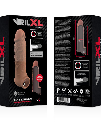 VIRILXL - VLOEIBARE SILICONEN V9 BRUINE PENISVERLENGER VIRILXL - VLOEIBARE SILICONEN V9 BRUINE PENISVERLENGER