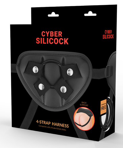 CYBER SILICOCK - STRAP-ON HARNESS WITH 3 RINGS FREE CYBER SILICOCK - STRAP-ON HARNESS WITH 3 RINGS FREE