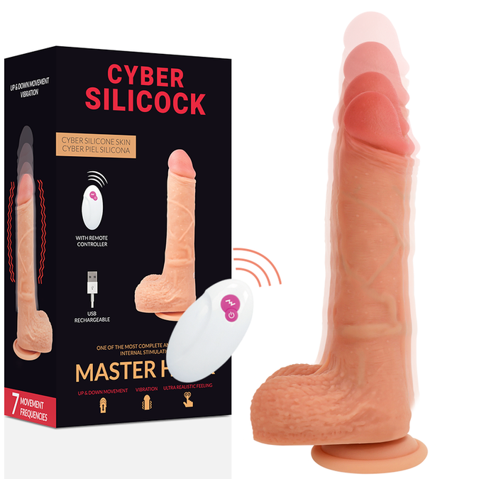 CYBER SILICOCK - AFSTANDSBEDIENBARE REALISTISCHE MASTER HUCK 20.9 CM -O- 4 CM