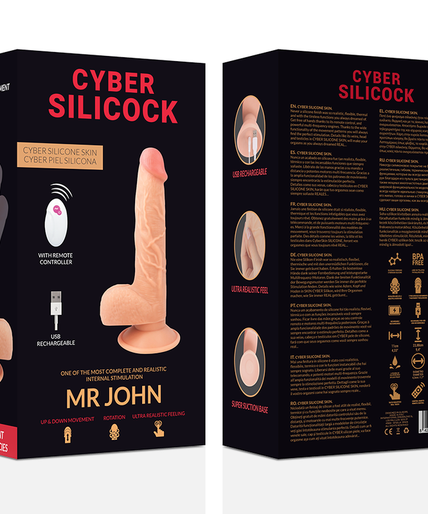CYBER SILICOCK - REMOTE CONTROL REALISTIC MR JOHN 23.88 CM -O- 4.3 CM CYBER SILICOCK - REMOTE CONTROL REALISTIC MR JOHN 23.88 CM -O- 4.3 CM