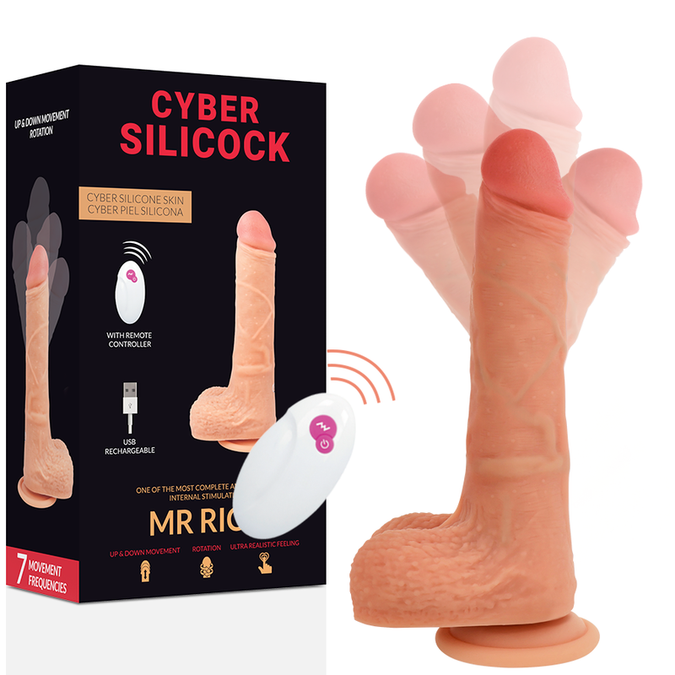CYBER SILICOCK - AFSTANDSBEDIENING REALISTISCH MR RICK 20,9 CM -Ø- 4 CM