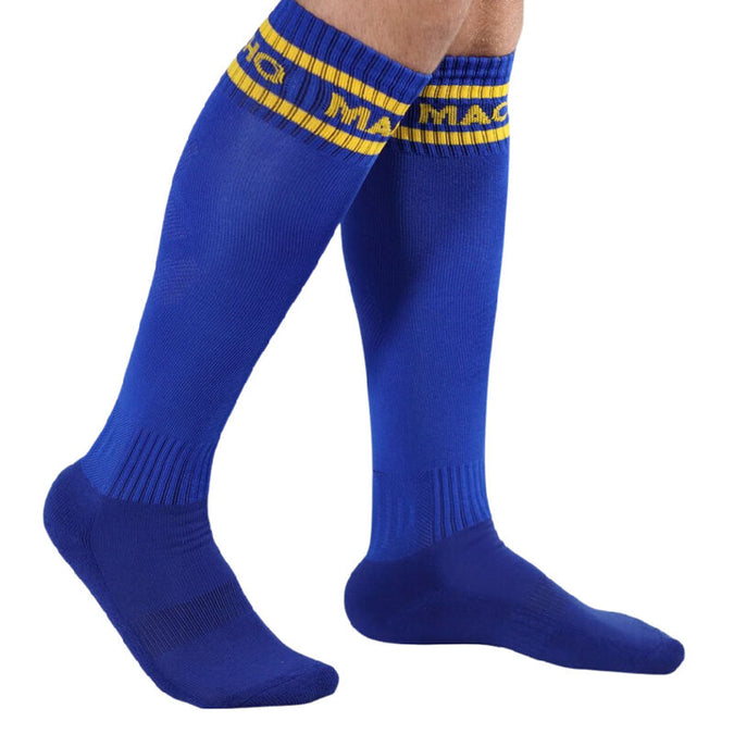 MACHO - LANGE SOKKEN EEN MAAT BLAUW