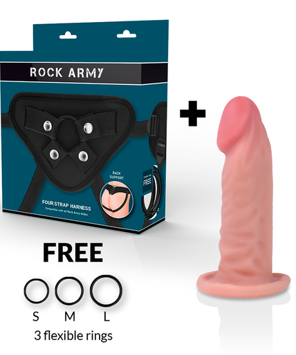 ROCKARMY - HARNESS + DUAL DENSITY TIGER REALISTIC DILDO 14 CM -O- 4.46 CM ROCKARMY - HARNESS + DUAL DENSITY TIGER REALISTIC DILDO 14 CM -O- 4.46 CM
