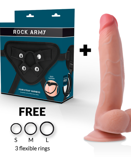 ROCKARMY - HARNESS + DUAL DENSITY LEOPARD 23 CM -O- 4.77 CM ROCKARMY - HARNESS + DUAL DENSITY LEOPARD 23 CM -O- 4.77 CM