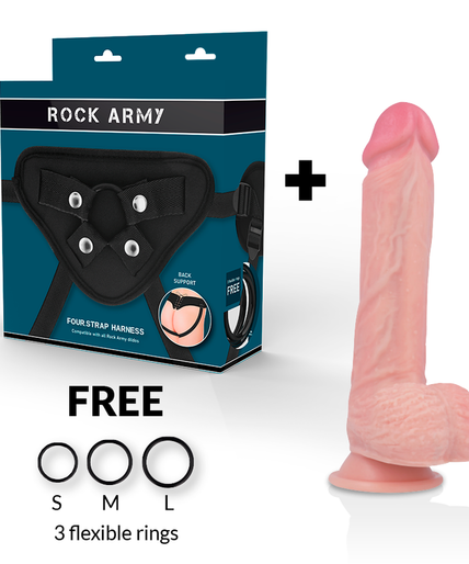 ROCKARMY - HARNESS + LIQUID SILICONE PREMIUM SPITFIRE REALISTIC 21 CM -O- 4.62 CM ROCKARMY - HARNESS + LIQUID SILICONE PREMIUM SPITFIRE REALISTIC 21 CM -O- 4.62 CM