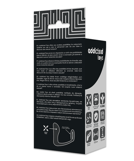 Addicted Toys – Vibrerende anaalplug met siliconen cockring – Zwart Addicted Toys – Vibrerende anaalplug met siliconen cockring – Zwart