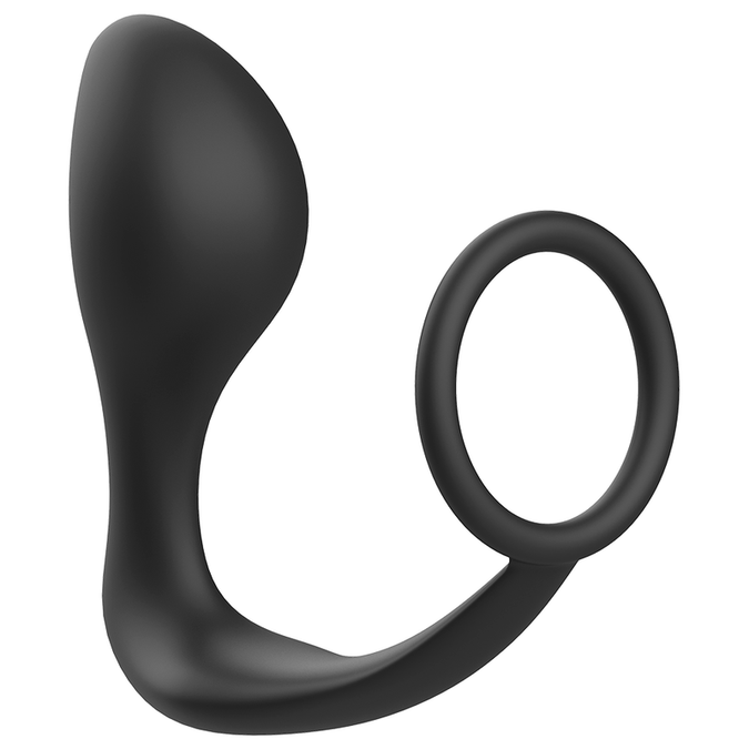 Addicted Toys – Vibrierender Analplug mit Silikon Penisring – Schwarz