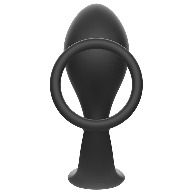 Addicted Toys – Vibrierender Analplug mit Silikon Penisring – Schwarz