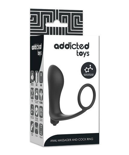 ADDICTED TOYS - VIBRATORY ANAL PLUG WITH PENIS RING ADDICTED TOYS - VIBRATORY ANAL PLUG WITH PENIS RING