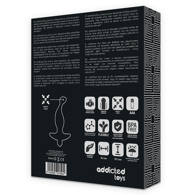 Addicted Toys – Anale Massager met Trilling Model 1 – Zwart