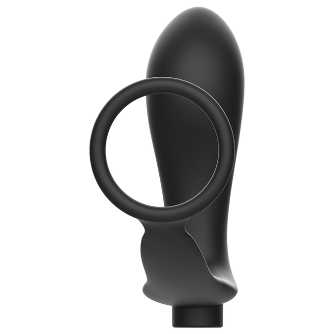 ADDICTED TOYS - PENISRING MET AFSTANDSBEDIENING ANALE PLUG ZWART OPLAADBAAR