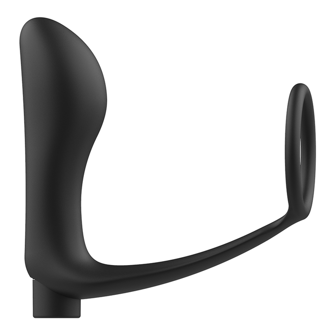 ADDICTED TOYS - PENISRING MET AFSTANDSBEDIENING ANALE PLUG ZWART OPLAADBAAR
