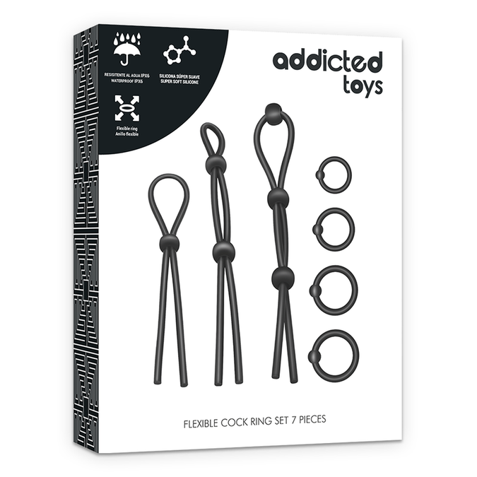 Addicted Toys – Flexible Silicone Cock Ring Set 7 Pieces