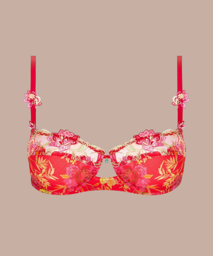 Lise Charmel – Foret Rubis Balconette Bra Ruby Red – 50%! Lise Charmel Balconette Bra Foret Rubis (Beautiful ruby red) - Pleasurements