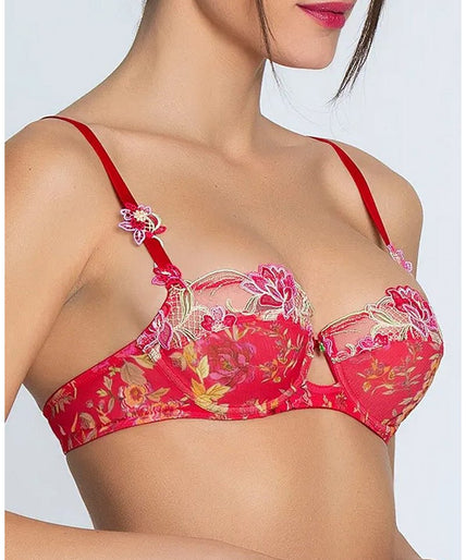 Lise Charmel Balconette Bra Foret Rubis (Beautiful ruby red) Lise Charmel Balconette Bra Foret Rubis (Beautiful ruby red) - Pleasurements