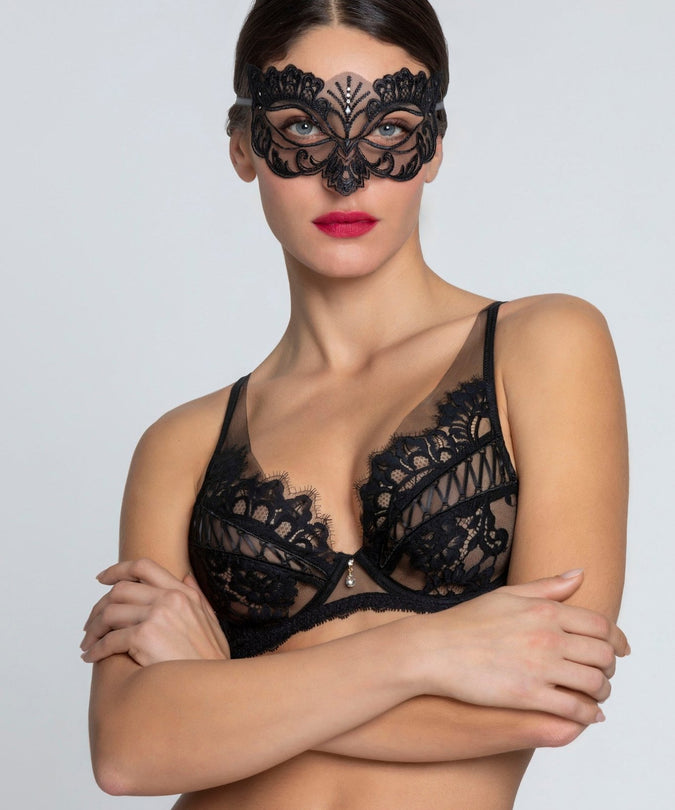 Lise Charmel Glamour Bra Desirs de Venise in Seductive Black - Pleasurements