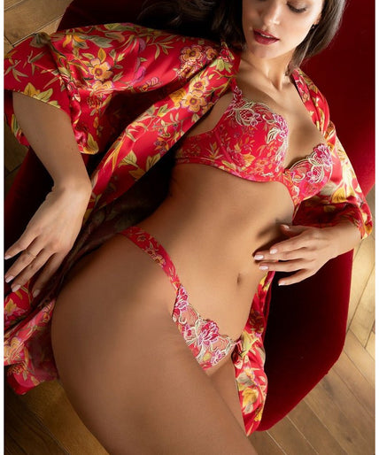 Lise Charmel Kimono Foret Rubis (Beautiful ruby red) Lise Charmel Kimono Foret Rubis (Beautiful ruby red) - Pleasurements