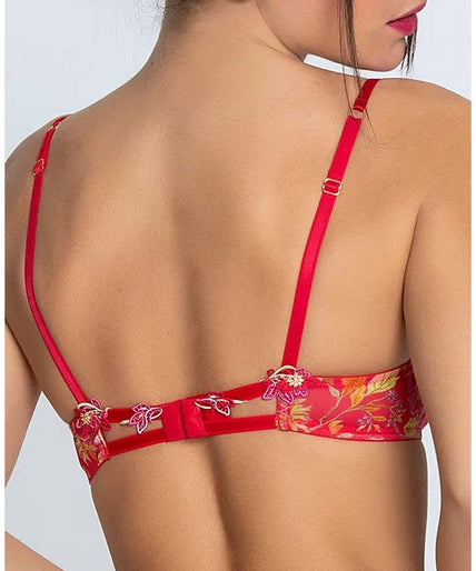 Lise Charmel Soft padded Bra Foret Rubis (Beautiful ruby red) Lise Charmel Soft padded Bra Foret Rubis (Beautiful ruby red) - Pleasurements